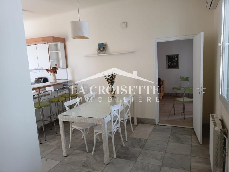 Rez-de-chaussée de villa S+2 meublé à Carthage